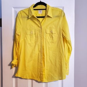 Yellow Gap Fitted Boyfriend shirt